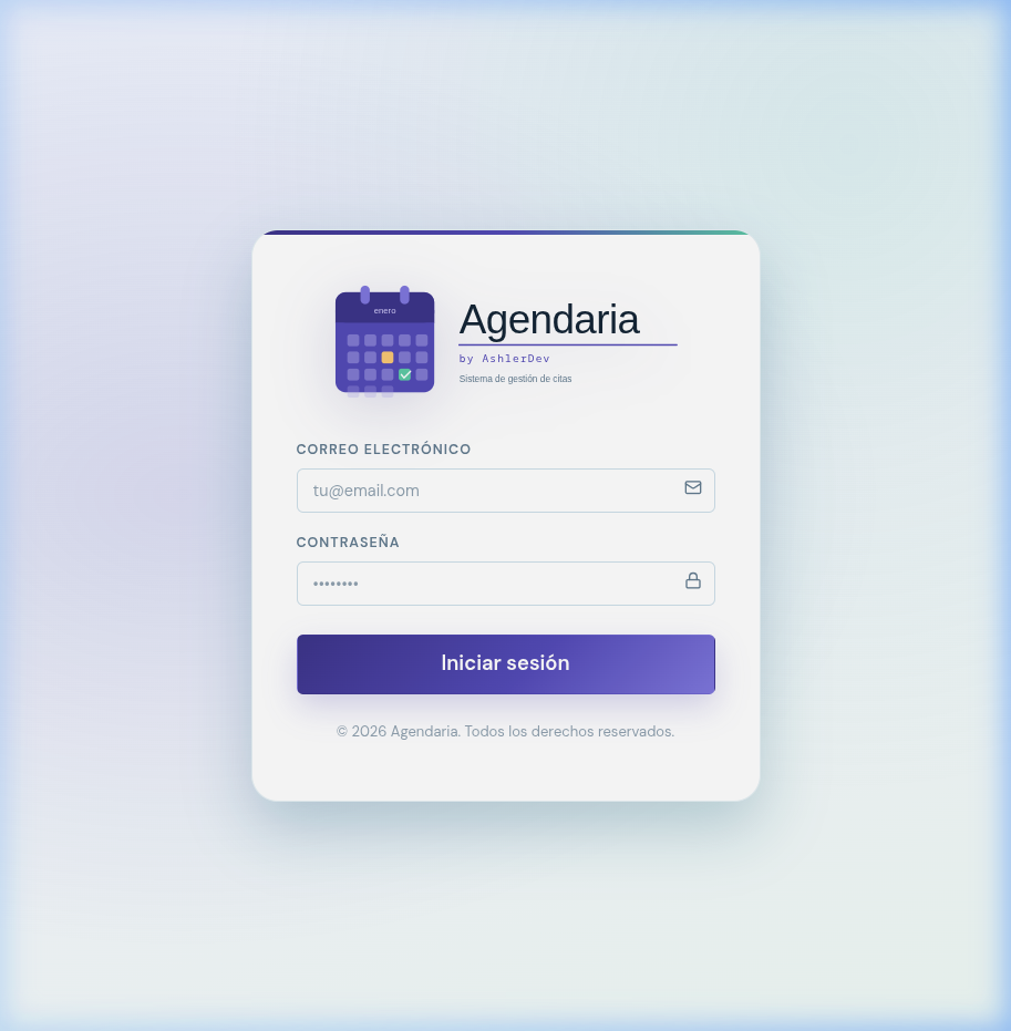 Dashboard de Agendaria